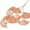 Orange, variant on 1 Branch Artificial Leaves Ginkgo Leaf Hollow Gold Fan Shaped Lustrous 3 Forked Flower Arrangement Fake Foliage Branch Home Decoration