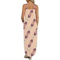 thumbnail image 3 of Birdeem Robe Longue Décontractée Sans Manches à Col en V Imprimée Ample pour Femmes + Poche, 3 of 5