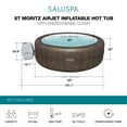 thumbnail image 3 of Bestway Coleman St Moritz AirJet Inflatable Hot Tub with 4 Pack SaluSpa Non-Slip Spa Seat, 3 of 12