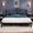 Black, variant on Virans Full Size Metal Platform Bed with Victorian Style Headboard, Heavy Duty Steel Slat Support, 12"Under Bed Storage,Easy Assembly, White