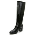 thumbnail image 3 of Ferwind Women's Tall Boots Studded Pattern Chunky Heels Adult Black  8, 3 of 7