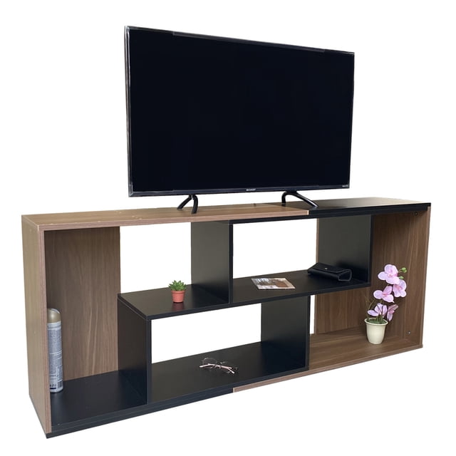 Mueble PARA TV DECOMOBIL Centro De Entretenimiento Negro Mate/Nogal Neo