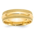 thumbnail image 5 of 14K Yellow Gold 7mm Double Milgrain Comfort Fit Band Ring Size 7, 5 of 7