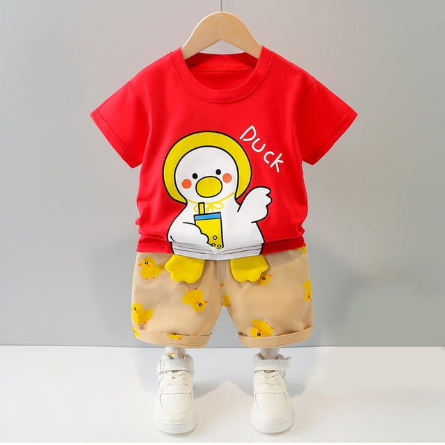 Product Baby Boy Girl Outfits Animal Cartoon Print Tops Shorts Pants 2PCS Clothes Set start