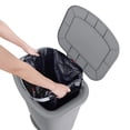 thumbnail image 5 of Librala Kitchen Trash Can | Large Plastic Waste Bin with Odor Protection of Lid | Hands Free with Step On Foot Pedal and Garbage Bag Rings, 20 Gallon, Grey, 5 of 7
