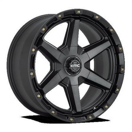 KMC Aluminum Rim KM101 TEMPO 20X9in Satin Black with Gray Tint Finish, KM10129067418