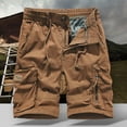 thumbnail image 2 of Gubotare Women's Casual Fitted Multi-Pockets Twill Bermuda Cargo Shorts,Coffee 29, 2 of 4
