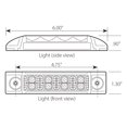 thumbnail image 4 of GG Grand General 76270 Luz de marcador rectangular Spyder ámbar/ámbar de 6 pulgadas, 8 LED, 4 of 5