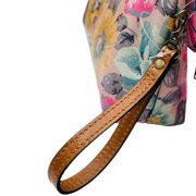 Patricia Nash Women's Tooled Leather Valerie Fold Over Wristlet Flowers Gift Box