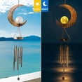 thumbnail image 2 of Lámpara de jardín solar para exteriores con carillón de viento para mamá, luz LED para decoración de jardín, impermeable, estilo retro, con forma de luna, lámpara colgante para paisaje, 2 of 5