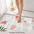 thumbnail image 6 of Red Orange Coastal Doormat Outdoor Entrance 18"x30", Nautical Summer Beach Coral Sea Turtle Absorb Moisture Dirt Door Mats, Non-Slip Rubber Backing Floor Mats Indoor, Low-Profile Front Door Rugs, 6 of 9