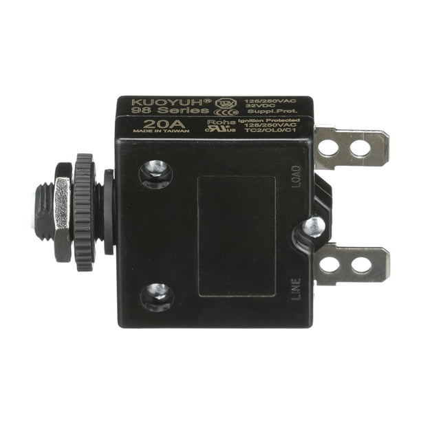 Seachoice 13151 Push Button Circuit Breaker 20amp