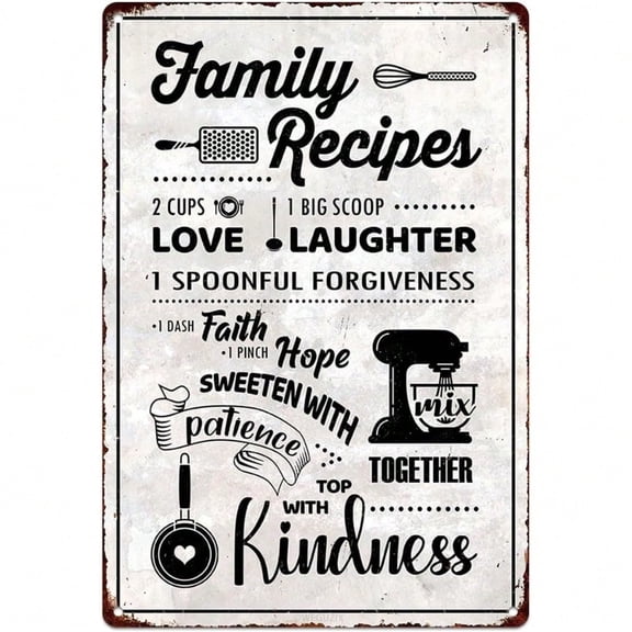 HELLOYOUNG Funny Wooden Wall Decor Farmhouse Retro Rustic Kitchen Metal Sign for Cookroom Personalized Home Decor Plaque Gift for C