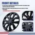 thumbnail image 4 of 17 inch 2014-2020 Nissan Rogue Hubcaps,Wheel Rims Covers Compatible With Steel Wheels,Snap-On Installation,ABS+PC,4Pcs,Black Lacquer, 4 of 9