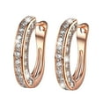 thumbnail image 2 of SmartBy 1 Pair Earrings Charm Attractive Ring Shape Dainty Huggie Earrings for Women, 2 of 8