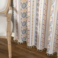 thumbnail image 4 of Vireellx Boho Semi Blackout Curtains, Colorful Stripes with Tassel Decorative Window Treatments, 1 Panel Rod Pocket Drapes for Living Rest Room, 4 of 7