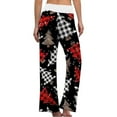 thumbnail image 4 of Pantalon Décontracté Élastique à Cordon pour Femmes, Pantalon de Pyjama Imprimé pour la Maison, 4 of 5