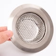 thumbnail image 4 of 1pc Metal Flume Filter Mesh Sink Strainer Trap Bath Hair Drain Hole Bathtub Wash Basin Sundries Filter,Silver,M, 4 of 6