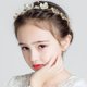 thumbnail image 4 of Kids Wedding Hair Accessories, Floral Princess Headpiece Pearls Tiara First Communion Hair Band for Girls and Women Sweet Cute Bridal Wedding Headband, 4 of 5