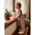 thumbnail image 4 of Loicainy Toddler Kids Girls Summer Outfits Plaid Clothes Set 12 18 24 Months 2T 3T 4T 5T Sleeveless Doll Collar Vest Tops and Elastic Waist Pants, 4 of 10