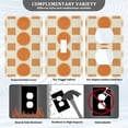thumbnail image 3 of Yayeee Blank Wall Plate Cover 1-Gang 4.5"x2.7" Home Unused Decorative Outlet, Orange Geometric Pattern, 3 of 7