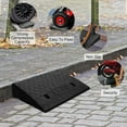 thumbnail image 3 of Portable Lightweight Threshold Ramp For Driveway, Multi-Purpose Non-Slip Texture Curb Ramp, Industrial Grade Material Supports Up To 3 Tons, Easy Installation For Wheelchair Access And More, 3 of 5