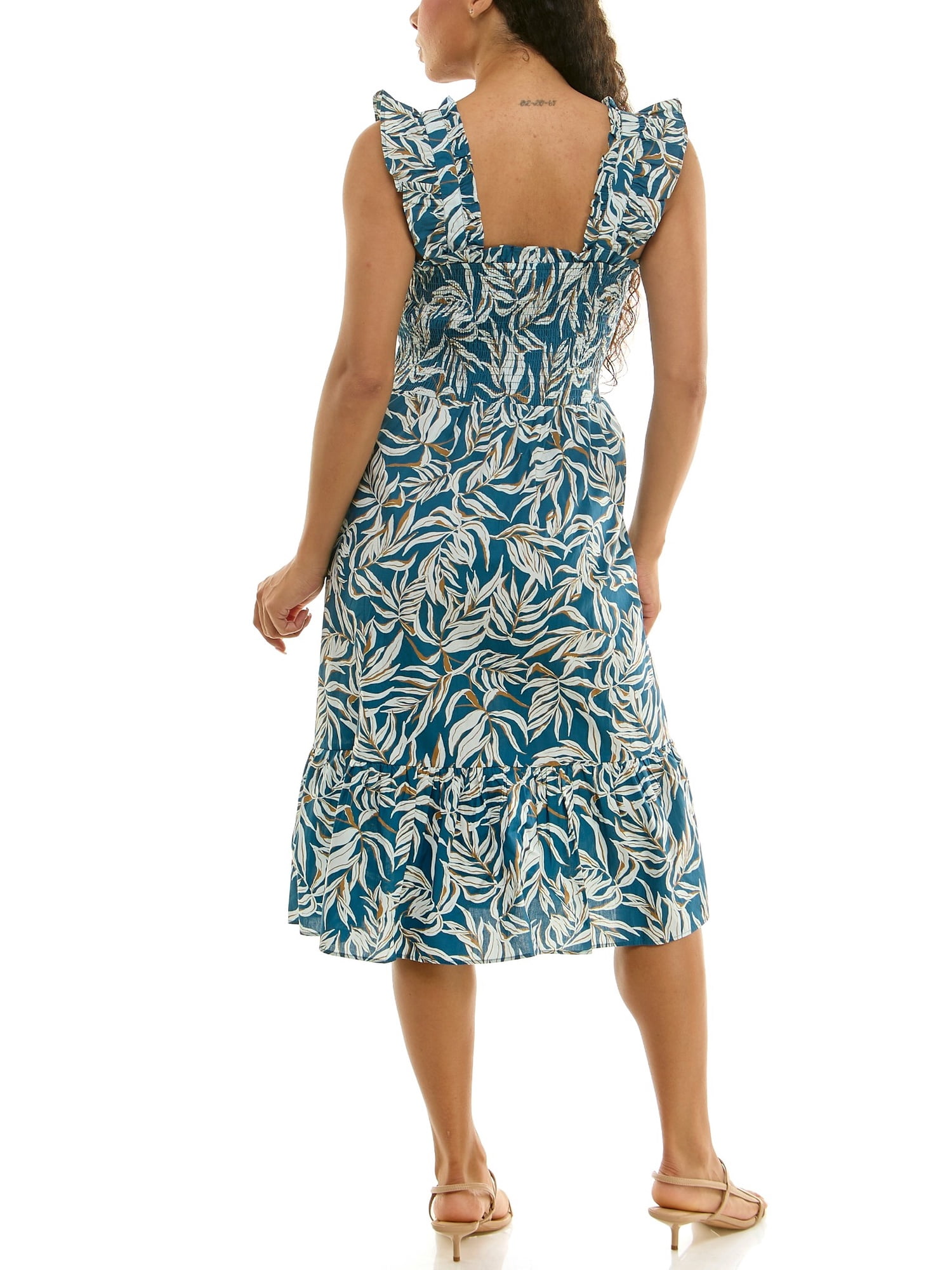 Nanette Lepore Women's Smocked Flutter Sleeve Midi Dress, Sizes XS-XXXL