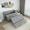 thumbnail image 5 of LOOM 57 inches Murphy bed,with storage drawers and charging cabinet,with foldable panels,with swivel wheels,noise-free,suitable for guest rooms,living rooms and offices,gray, 5 of 9
