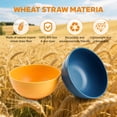 thumbnail image 6 of Lumikrypt 8Pcs 40oz Large Cereal Bowls Set, Unbreakable Reusable Plastic Wheat Straw Bowls, Anti-Scald Soup Bowls, Microwave & Dishwasher Safe Bowls for Kitchen, Salad, Soup, Multicolor, 6 of 7