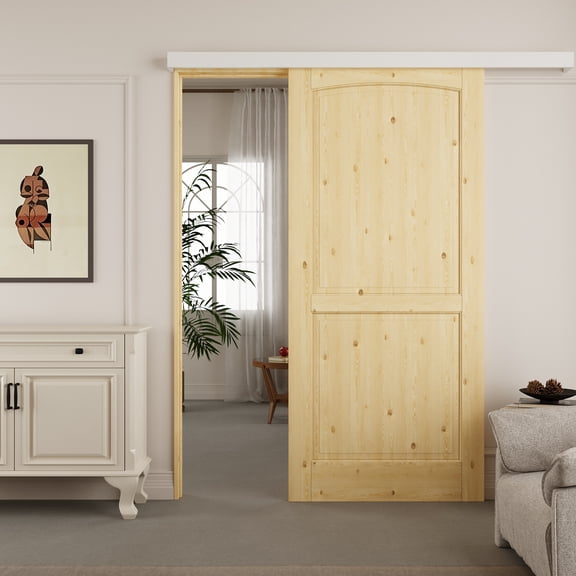 36" x 80" 4-Lite Paneled PVC/Vinyl Accordion Door