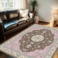 thumbnail image 2 of 1PC Floral Area Rug Partial Carpet, Lightweight Washable Easy-to-Care Carpet Mat Festival Gift, Suitable for Living Room, Bedroom, Dining Room, Office, Balcony, Room Accessories, 2 of 8