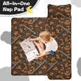 thumbnail image 4 of Camo and Branch Brown Pattern Teens Toddler Nap Mat with Pillow, Sleeping Mat Bag for Preschool Daycare 60"x20", 4 of 6