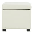 thumbnail image 4 of SAFAVIEH Jonathan Modern Glam Single Upholstered Flip Top Ottoman, Off-White, 4 of 10