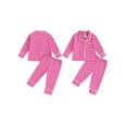 thumbnail image 2 of Elippeo Toddler Girls Boys Fall Pajamas Set Patchwork Long Sleeve Shirts Tops Long Pants 2 Pieces Lounge Suit Sleepwear 6 12 18 24 Months 2 3 4 5 Years, 2 of 9