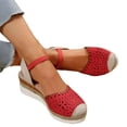 thumbnail image 7 of NexTorq Closed Toe Platform Wedge Sandals, 2026 Espadrilles Wedges for Women Heel Casual, Women's Espadrilles Dressy Sandals, Comfortable Anti Slip Summer Shoes with Adjustable Buckle Ankle Strap, 7 of 7
