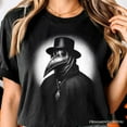 thumbnail image 2 of Plague Doctor Spooky Portrait T-Shirt, Horror Villain Theme Halloween Tee, 2 of 5