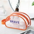 thumbnail image 2 of S-423 Orange Transparent Beach Bag For Swim Accessories Storage With Dry Wet Separation Feature And Durable Build, 2 of 6