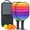 Black-3, variant on Pickleball Paddles Set Of 2, Fiberglass Surface, Vibrant Rainbow Print, 4 Balls & Bag