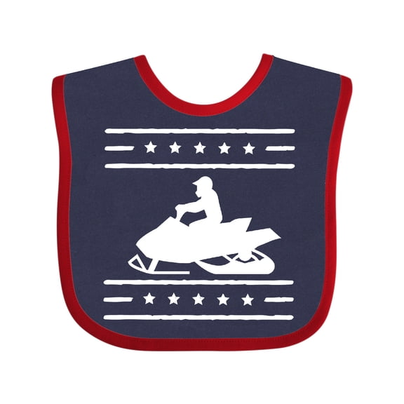 Inktastic Snowmobile Gift Silhouette Boys or Girls Baby Bib