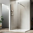 thumbnail image 4 of Sunny Shower 28"x74" Clear Glass Shower Door With Storage Rack Black Aluminum Frame 5/16" Tempered, 4 of 6