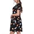 thumbnail image 2 of Balery Space Rocket Vestidos sueltos de manga corta para mujer, vestidos de verano 2025, vestidos casuales de corte A con vuelo., 2 of 6