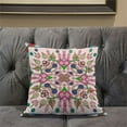 thumbnail image 5 of Amrita Sen Designs  26 x 26 in. Paisley Leaf Geo Duo Broadcloth Indoor & Outdoor Blown & Closed Pillow - Light Pink, Purple & Green, 5 of 5