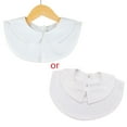 thumbnail image 5 of New Women Solid Shirt Cotton False Doll Collar White & Black Blouse Vintage Detachable Adjust Clothes Accessories, 5 of 16