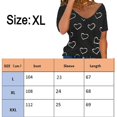thumbnail image 2 of XL Camiseta con estampado de corazón de amor para mujer Camisetas gráficas de manga corta Camisas, 2 of 5