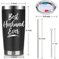 thumbnail image 6 of Best Husband Tumbler Gifts for Husband From Wife Valentines Day Gifts for Him Husband Birthday Gift, Happy Bday Valentine Presents for Him Men - Best Husband Ever Wine Cup Gift with Lid Straw 20oz, 6 of 6