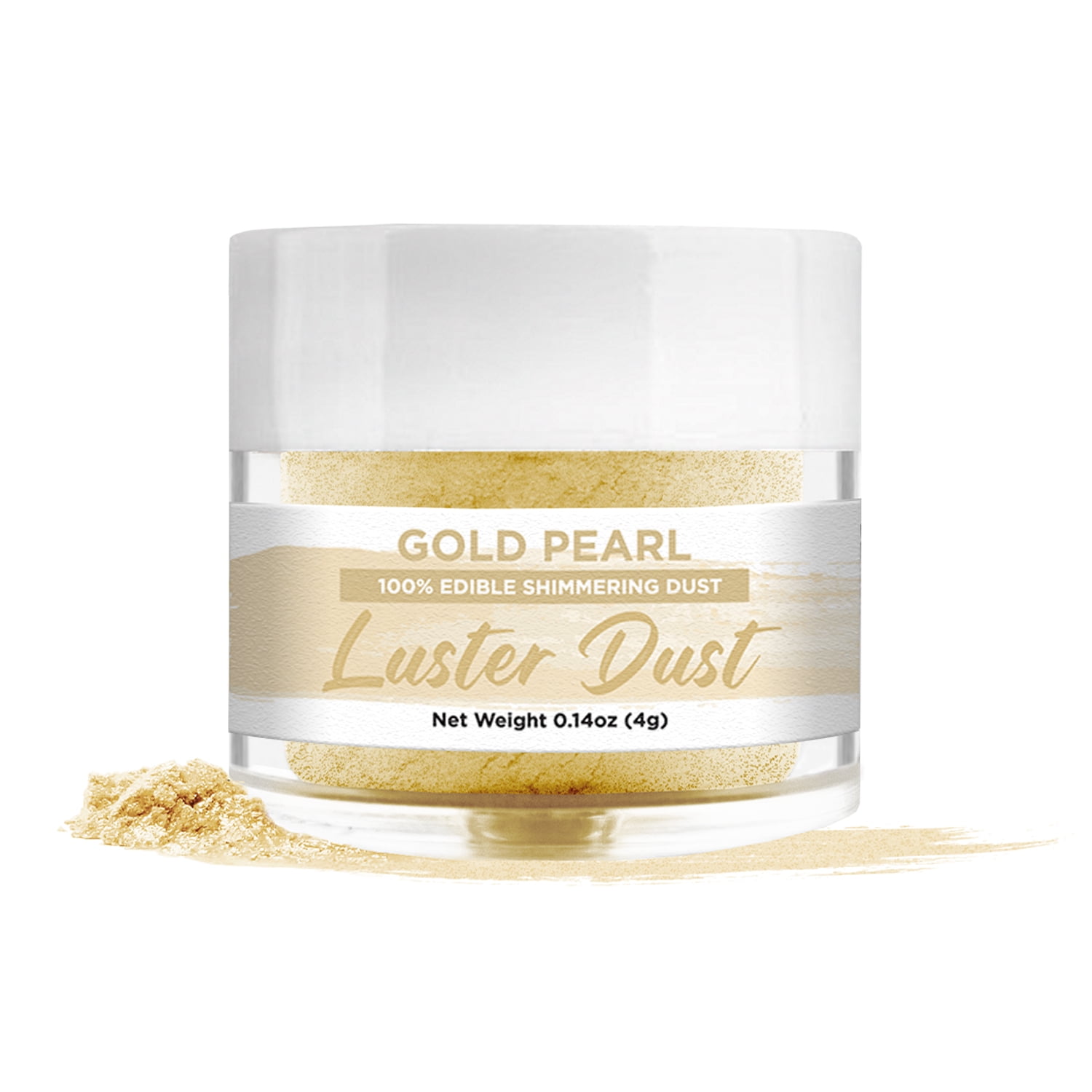 BAKELL Edible Gold Pearl Luster Dust & Paint, 4 Gram Jar