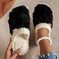 thumbnail image 2 of Rokment Women's Slippers Comfy Warm Memory Foam Fuzzy House Shoes Plush Non Slip Indoor Bedroom Winter Slip-On C Size 9, 2 of 5