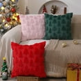 thumbnail image 3 of TETOU 18"x18"Set of 2 Christmas Tree Pillow Covers,Xmas Soft Faux Fur Wool Couch Cushion for Sofa Bedroom Living Room Home Farmhouse Winter Christmas Decor (Green), 3 of 7
