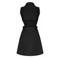 thumbnail image 4 of Uscallm Women Summer Plus Size Sleeveless Button Down Hollow Out A Line Mini Dresses Casual Chic Boho Beach Vacation Swing Flowy Sundresses, Black 2XL, 4 of 8