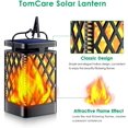 thumbnail image 3 of Farol Solar TomCare para Exteriores Impermeable con Efecto Llama Parpadeante, Paquete de 2, 3 of 7